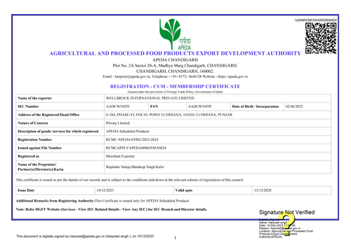 APEDA - Agricultural and Processed Food Products Export Development Authority